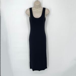 Cotton Citizen NEW Verona Midi Rib Knit Dress *REPAIR* Sleeveless Sz M Jet Black